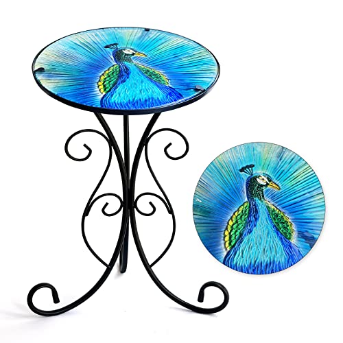 Peacock Glass Bistro Coffee Table
