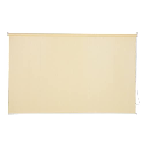 PHI VILLA Outdoor Roller Shade 8' (W) x 6' (H), Patio Shades Roll Up, Wheat