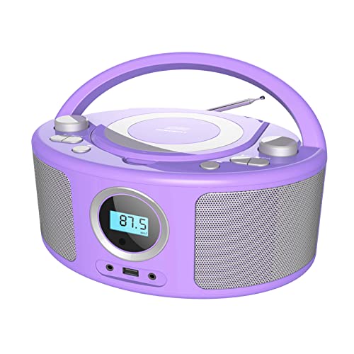 Portable Kids Boombox with Bluetooth and CD Player
