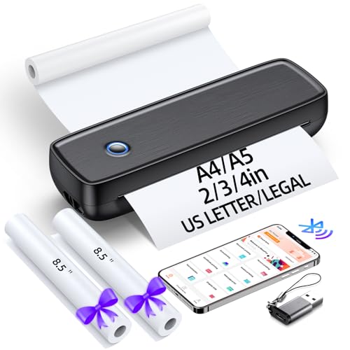 Portable Wireless Thermal Printer for Travel and Office Use