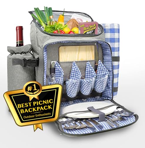 Premium Picnic Backpack for 4