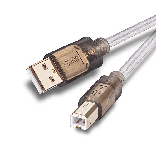 Jelly Tang 6Ft USB Printer Scanner Cable for HP, Canon, Dell