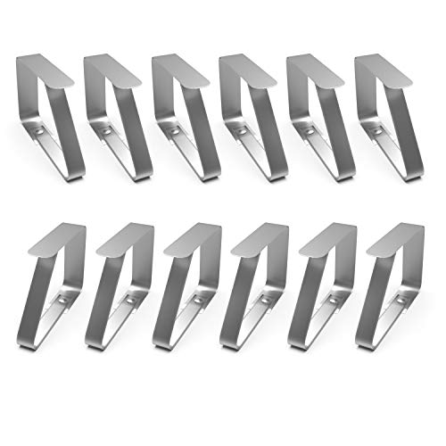 Stainless Steel Tablecloth Clips for 2.5" Thick Tables