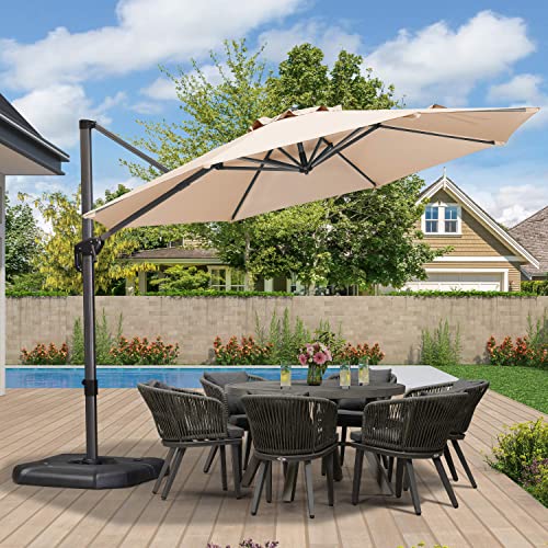 Purple Leaf 11ft Cantilever Patio Umbrella