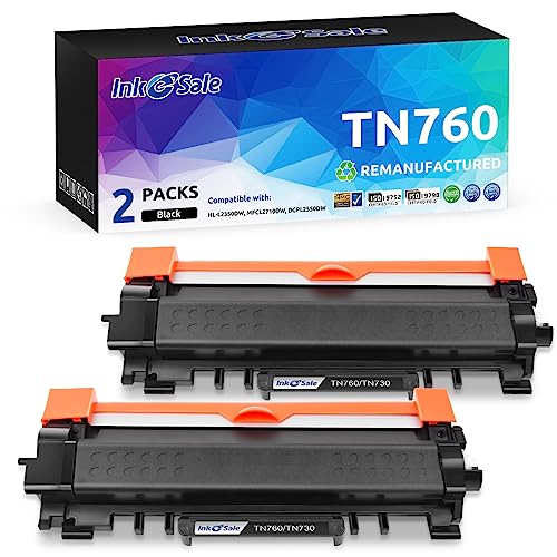 Kogain Compatible Toner Cartridge Replacement for Brother TN760 TN-760  TN730 TN-730 High Yield Work with HL-L2350DW HL-L2370DWXL MFC-L2710DW  DCP-L2550DW HL-L2395DW MFC-L2750DW Printer, 2 Pack 