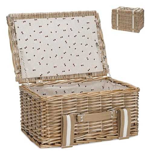 Romantic Willow Picnic Basket for 2