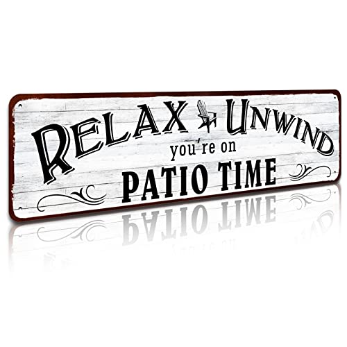 Rustic Tin Patio Sign