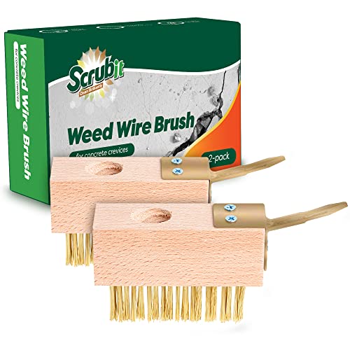 SCRUBIT Moss & Weed Remover Wire Brush Set