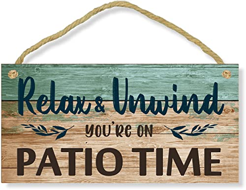 SFMY Patio Wall Decor 10x5 Inches Hanging Sign