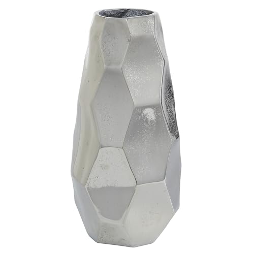 Silver Geometric Vase