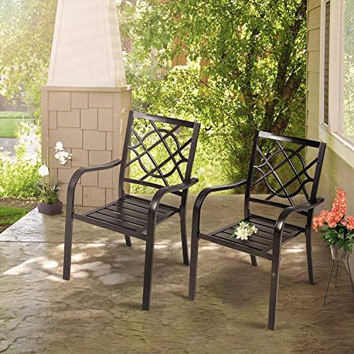 SOLAURA Patio Wrought Iron Chairs Set