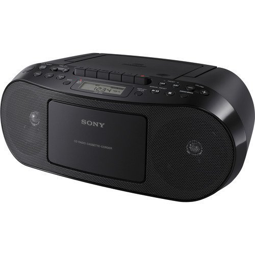 Sony Portable Stereo with CD, Tape, Digital Tuner, AM/FM Radio, Mega Bass, and 6ft CubeCable Aux Cable