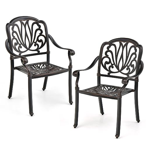 Stackable Cast Aluminum Outdoor Dining Chairs