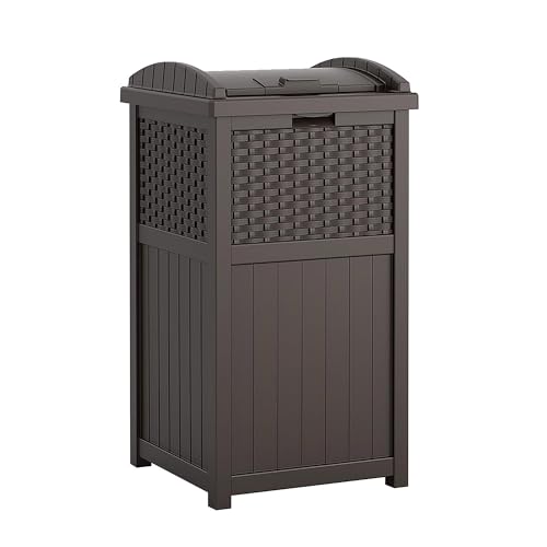 Suncast 33 Gallon Outdoor Garbage Can