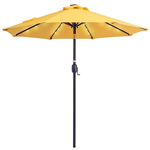 Sundale 7ft Solar Powered LED Patio Umbrella
