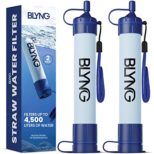 BLYNG Survival Straw: Filter 2-Pack for Healthy Drinking