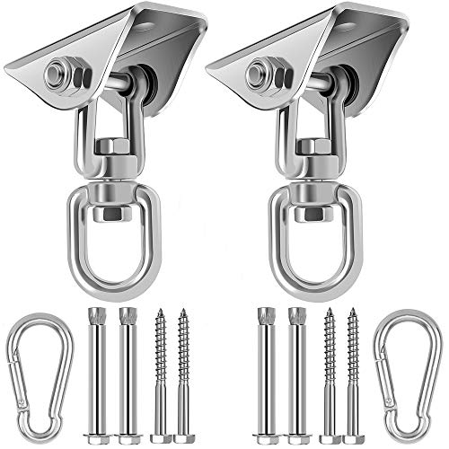 Swing Hangers for Swing Set, 2 Pack - Heavy Duty Stainless Steel Suspension Hooks