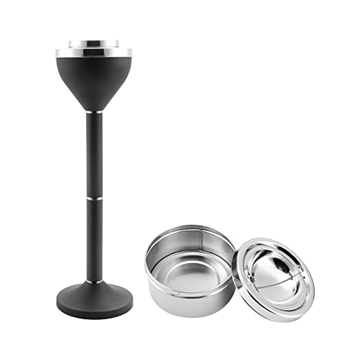 Tall Outdoor Ashtray with Lid