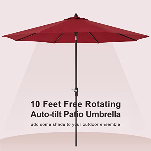 Tempera 10' Patio Umbrella with Auto Tilt