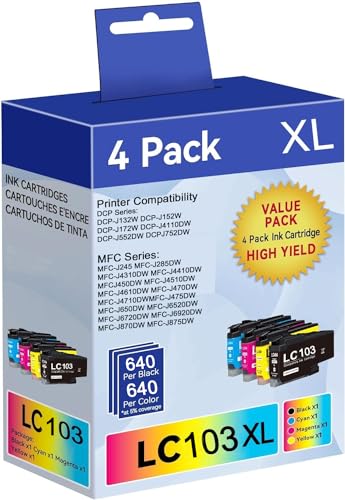 Tintmaster LC103XL Ink Cartridges for Brother Printers