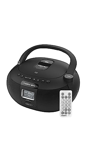Portable CD Player Boombox with AM/FM Radio and USB/TF Card Support