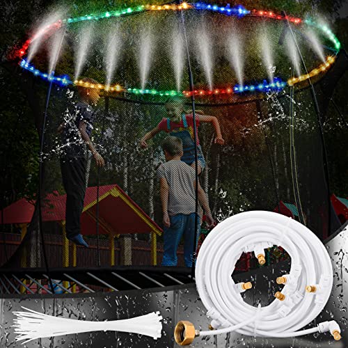 Trampoline Sprinkler & LED Lights Combo