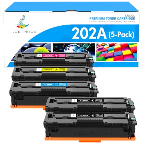 TRUE Image Compatible Toner Cartridge 5-Pack HP 202A CF500A