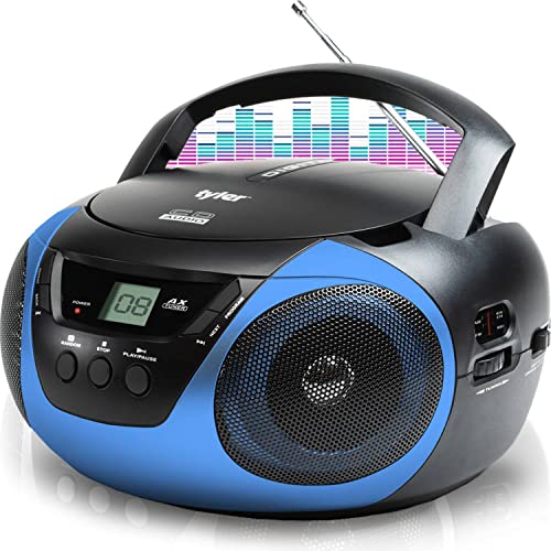 Vintage HIFI CD Player Bluetooth 5.2 High and Bass Adjustable Portable CD  Audio Player with Built-in Battery IR Remote Control