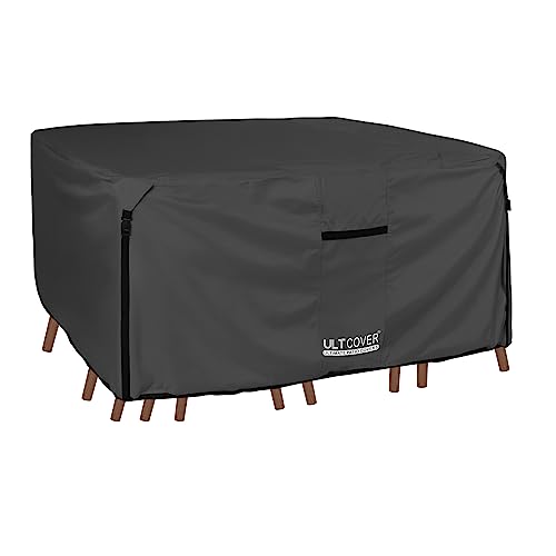 Ultcover 600D Patio Table & Chair Cover - Waterproof 74 inch, Black