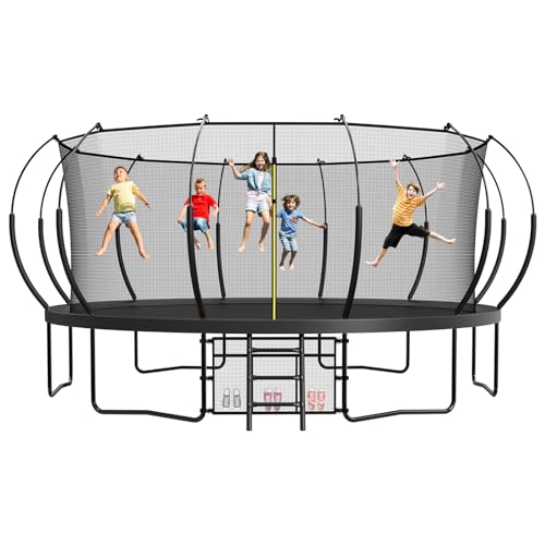 Upgrade 16FT Trampoline for Family Outdoor Fun
