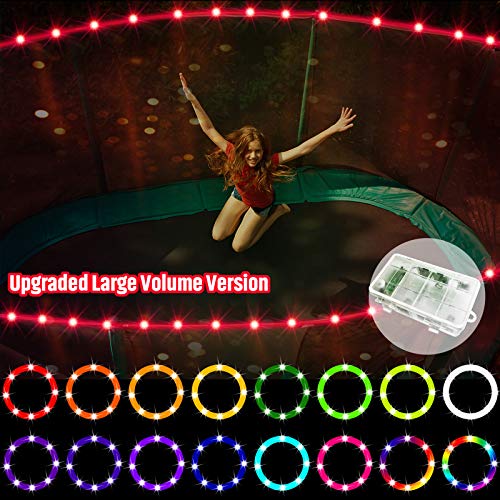 Waybelive LED Trampoline Rim Light: 16 Color, Waterproof, 15Ft
