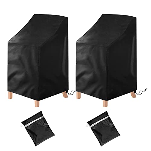 Waterproof Stackable Outdoor Chair Covers for All-Weather Protection (2PCS)