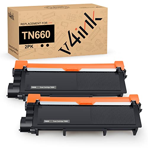 V4ink 2PK Compatible TN-660 Toner for Brother Printers
