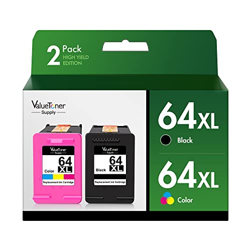 Valuetoner Supply 64XL Ink Cartridge Combo Pack
