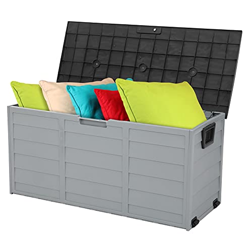 VINGLI 75 Gallon Outdoor Storage Box: Lockable Patio Deck Furniture