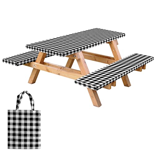 Vinyl Fitted Picnic Table Cover Set