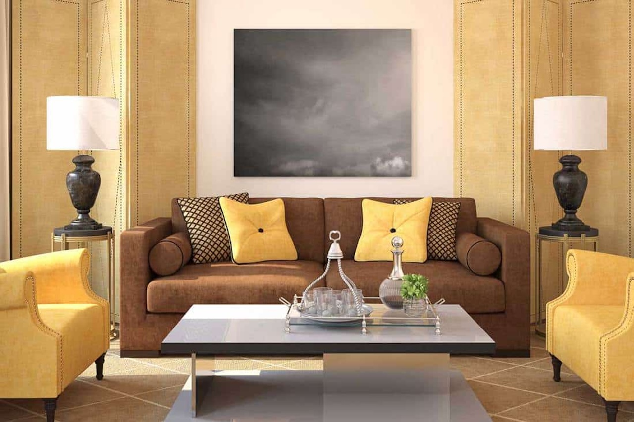 What Color Cushions Go With Brown Sofa