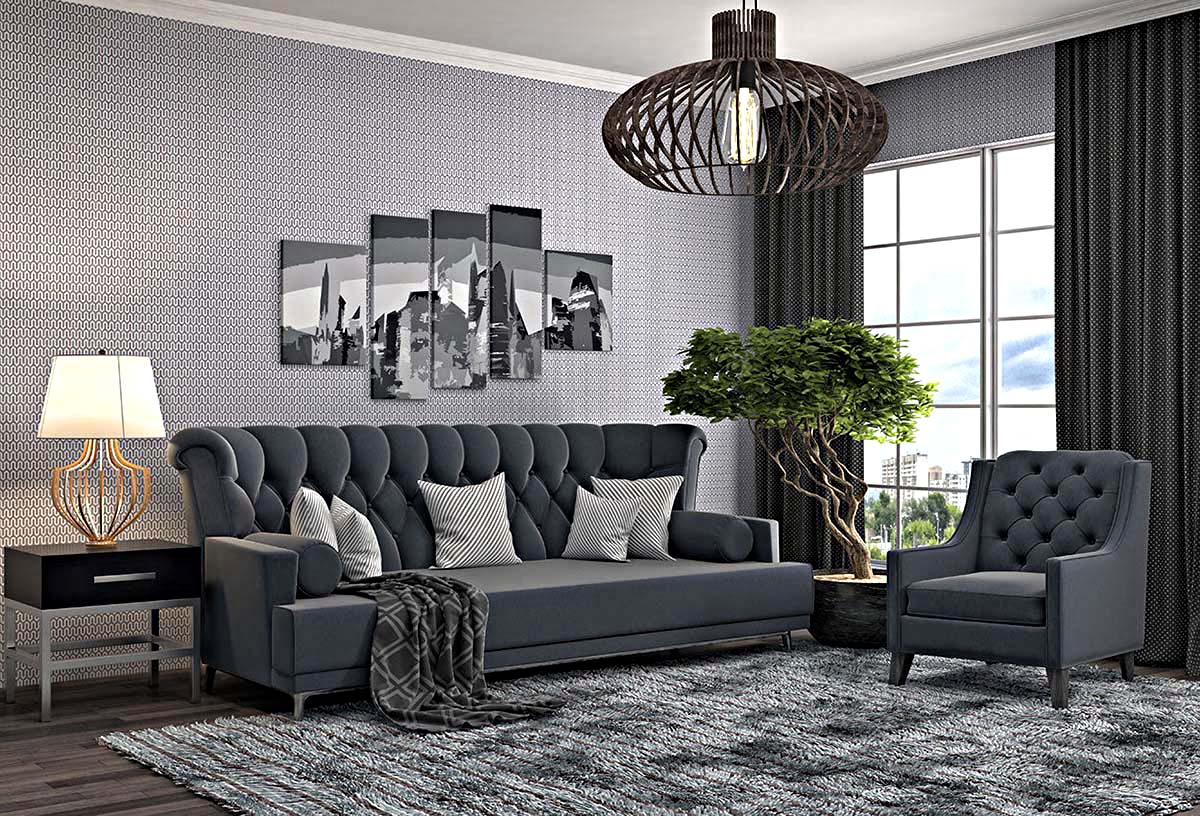 What Color Of Curtains Goes With Grey Sofa And Carpet