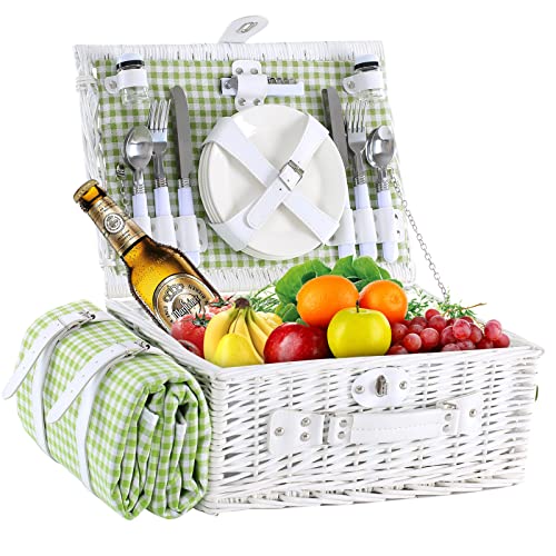 Wicker Picnic Basket for 4 People