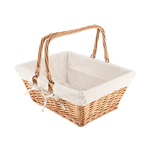 Wicker Picnic Basket with Washable Lining