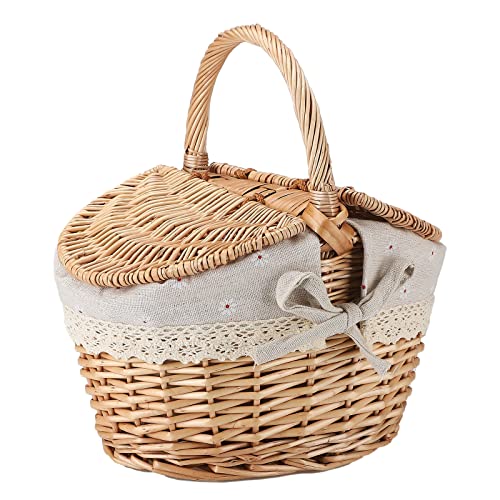 Willow Picnic Basket with Double Lids
