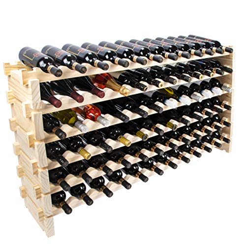 Wine Rack Pine Wood 72 Bottle Capacity