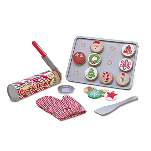 Wooden Christmas Cookie Play Food Set