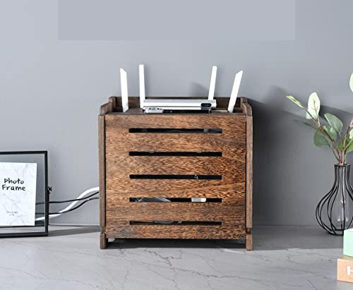 Wooden WiFi Router Storage Box