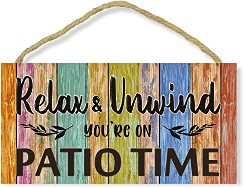 XIULUAN Porch Signs: Relax, Unwind, Patio Time