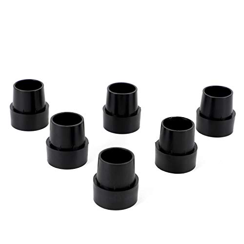 ZIZILAND Replacement Mini Trampoline Leg Cap Tips, 6 Pieces, Black