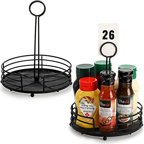 Metal Condiment Caddy for Kitchen and Patio Tables