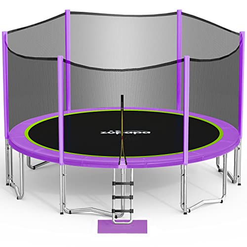 Zupapa 10FT Kids Trampoline with Safety Enclosure - Purple