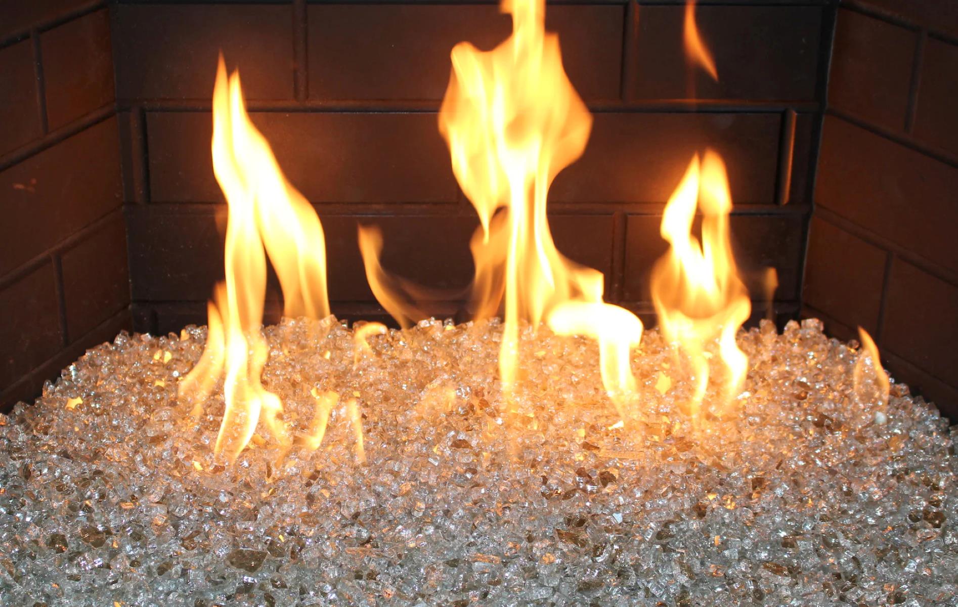 How Much Fire Glass Over The Burner