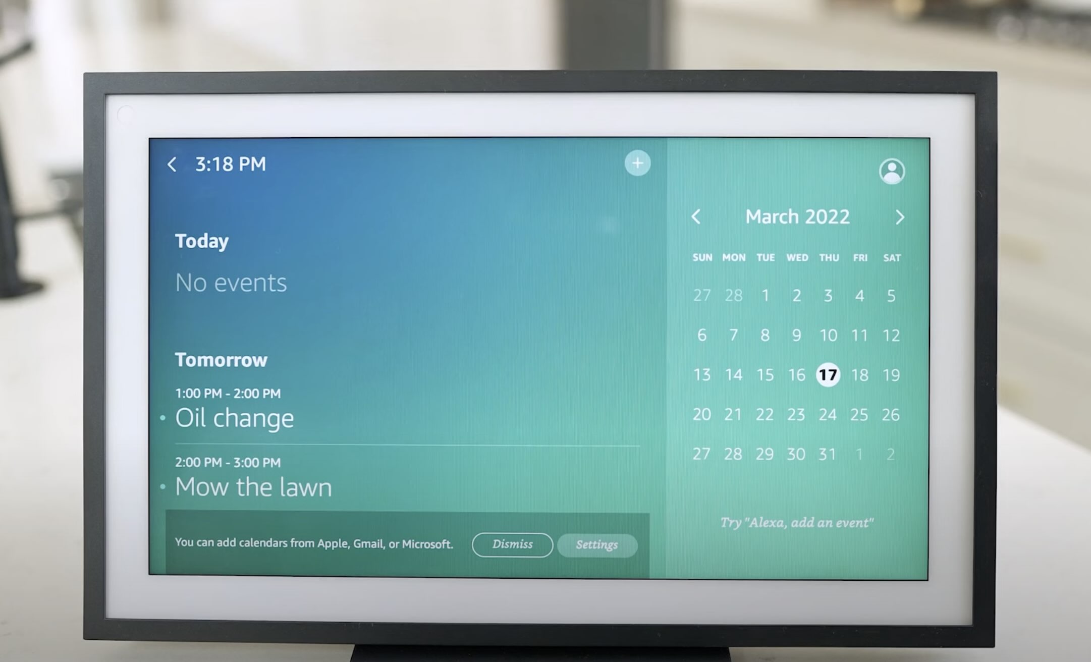 Alexa calendar store